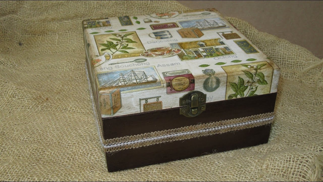 🌻Caja decorada con decoupage planchado - Myba.es🌻 manualidades de animales