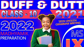 Duff & Dutt English Question Bank 2021 Class - 10 | MS -9 | Madhyamik Preparation 2022