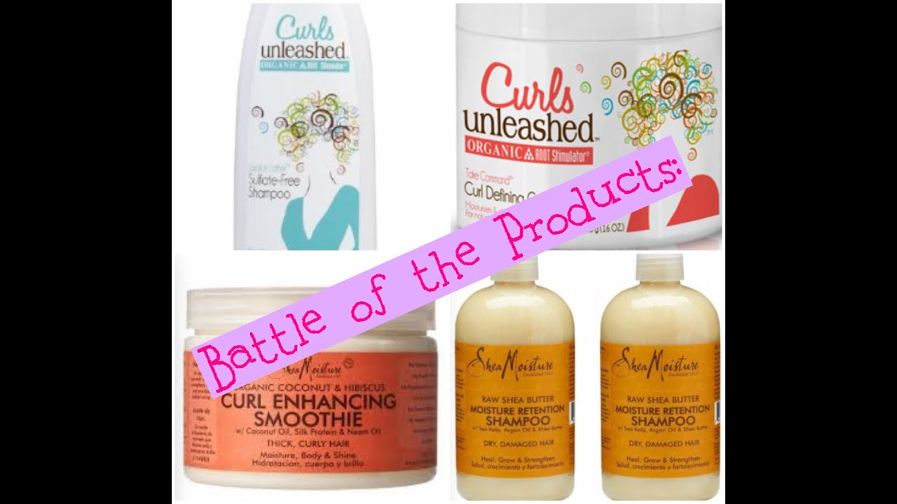 Battle of Products: Shea Moisture and Curls Unleashed - YouTube