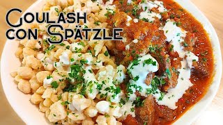 How to Make Goulash with Spaetzle 🍲 Hungarian Stew!!! | Recipe Book |