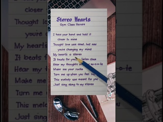 STEREO HEARTS SONG WITH LYRICS class=