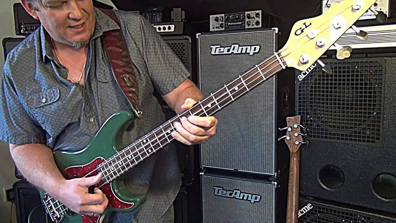 USA CS G&L SB2 - Acme Sound Low B 2x12 cabs - Andy Irvine