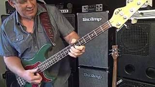 USA CS G&L SB2 - Acme Sound Low B 2x12 cabs - Andy Irvine