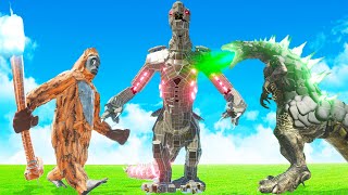 We Made Godzilla and King Kong fight MechaGodzilla in Animal Revolt Battle Simulator Multiplayer!