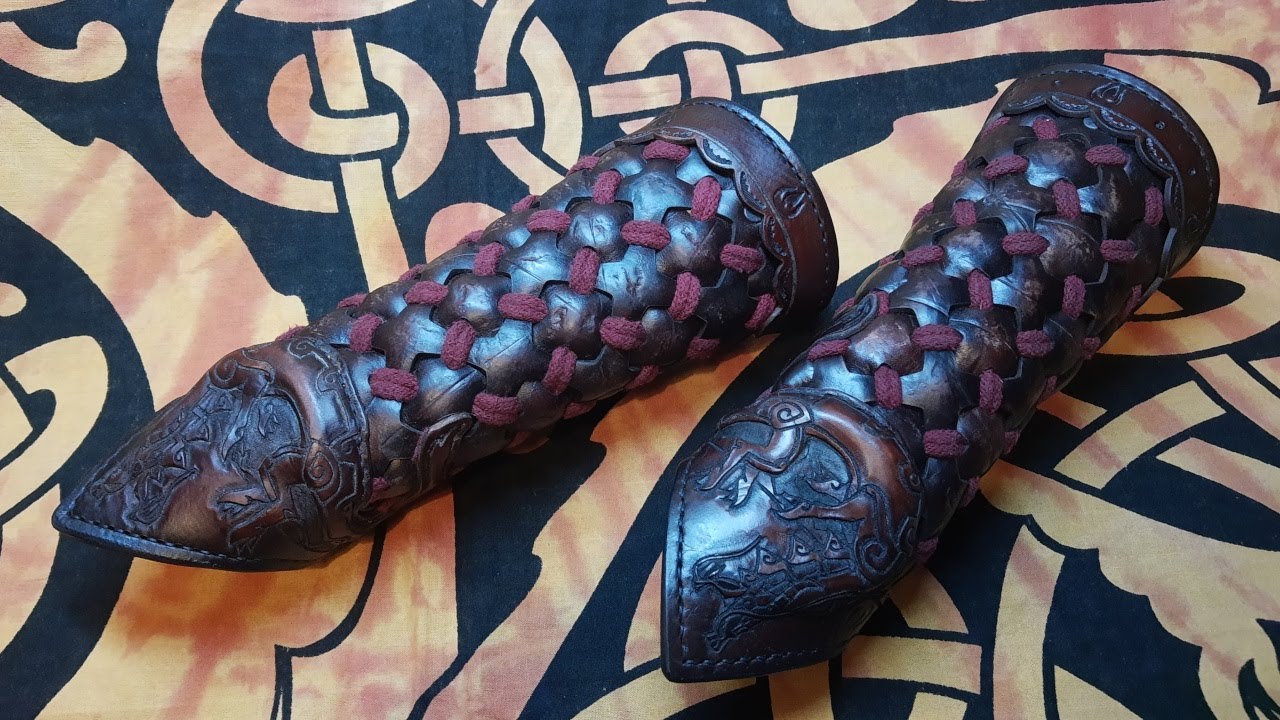 Leather Crafting Tutorial Dragon Bracers YouTube