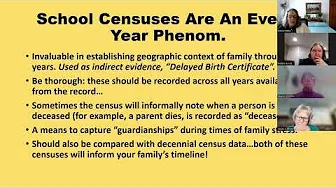 SCHOOL CENSUS BASICS FOR THE GENEALOGIST
