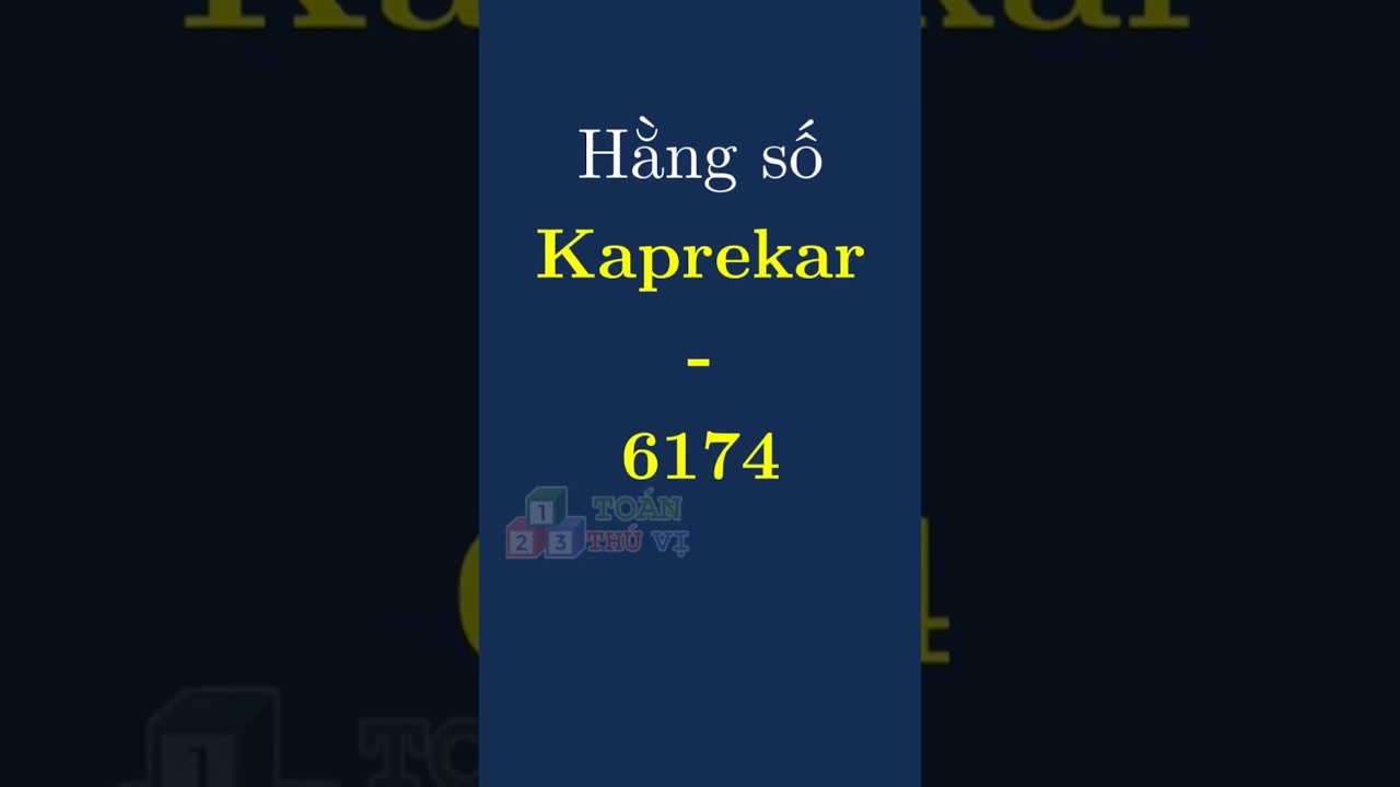 Hằng số Kaperkar - 6174 #maths #education #toanthuvi
