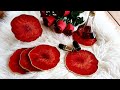 #907 Red And Gold Geode Resin Coasters Using My DIY Silicone Mold