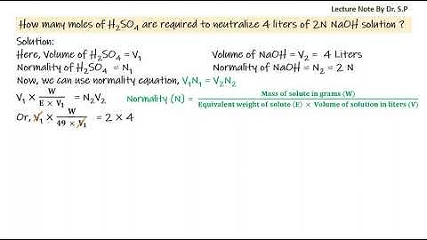Numerical Problem, Volumetric Analysis
