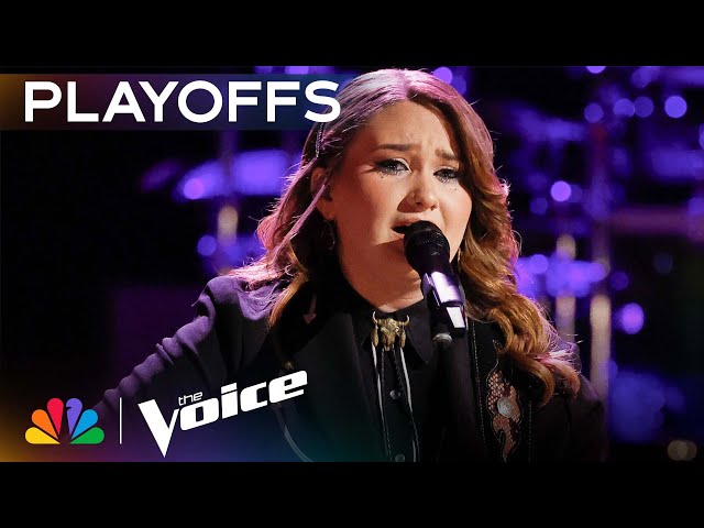 Ruby Leigh Shows Her Sensitive Side on Linda Ronstadt's Long Long Time | The Voice Playoffs | NBC class=