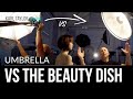 The umbrella vs beauty dish  what you need to know about these studio lighting modifiers