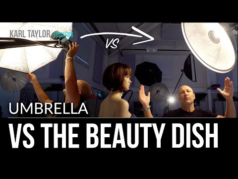 The Umbrella Vs. Beauty Dish - What you need to know about these studio lighting modifiers.