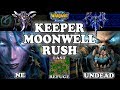 Grubby | Warcraft 3 TFT | 1.29 LIVE | NE v UD on Last Refuge - Keeper Moonwell Rush
