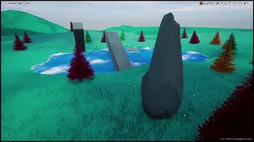 Stylized Pine Trees and Grass UE4