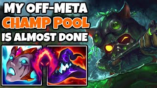 My Off-Meta Climb Champ Pool is almost complete. AP Teemo Mid & AP Ezreal Mid | 13.15