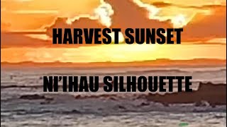 🌅HAWAIIAN SUNSET DAY OF THE HARVEST🌕MOON, PO'IPŪ, KAUA'I, HAWAI'I🏝️SEE NI'IHAU ISLAND'S SILHOUETTE🏝️