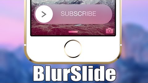 BlurSlide - iOS 7 Jailbreak Cydia Tweak