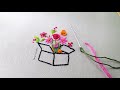 easy embroidery pattern for the beginners:hand embroidery tutorial:bullion stitch embroidery