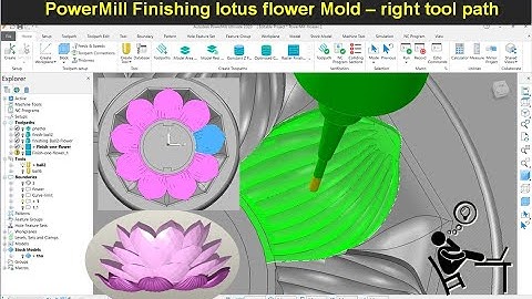 PowerMill Tutorial Lotus mold - Powermill Finishing- Part2
