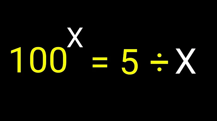 A Non-standard Exponential Equation || 100^x = 5÷X