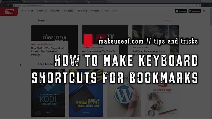 How to Make Keyboard Shortcuts for a Bookmark