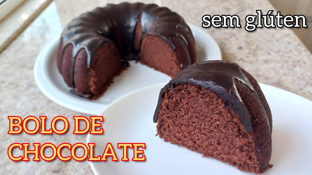BOLO DE CHOCOLATE SEM GLÚTEN | COM COBERTURA | SEM LACTOSE