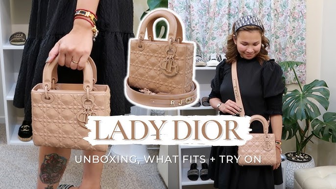 Small Lady Dior My ABCDior Bag Rose Des Vents Cannage Calfskin with Diamond  Motif