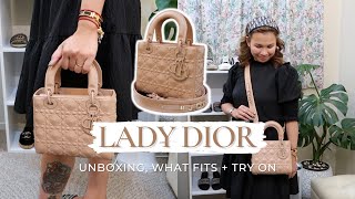 *NEW* SMALL LADY DIOR - Rose Des Vents | UNBOXING, WHAT FITS, TRY ON + GIVEAWAY!