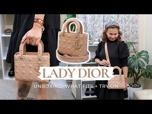 Small Lady Dior My ABCDior Bag Rose Des Vents Cannage Calfskin with Diamond  Motif