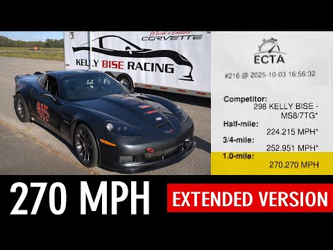 EXTENDED VERSION: Kelly Bise RESETS the Standing Mile Corvette World Record - October 2025
