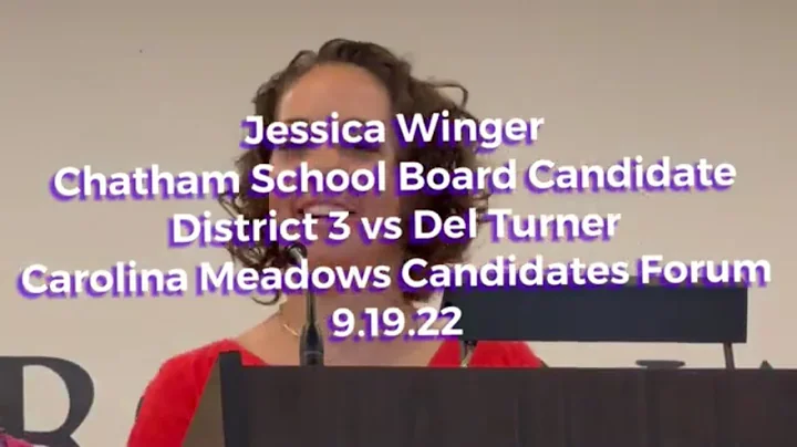 District 3 Chatham School Board candidate Jessica ...