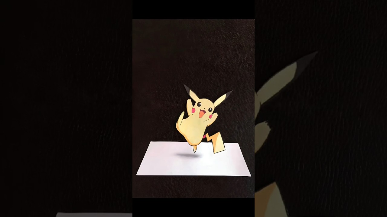 drawing pikachu en 3d