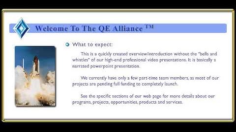 QE Alliance and Projects Introductory Overview: Welcome + What To Expect - HD Re-Creation