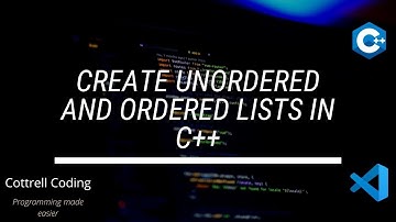 Create Unordered and Ordered List in C++