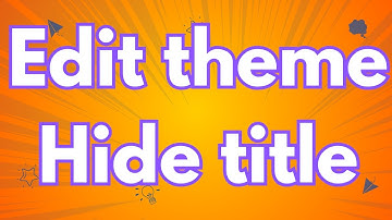 Edit WordPress Hello theme and hide title of a page