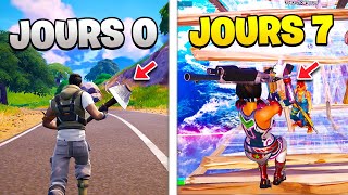 7 JOURS pour TRIPLER ton NIVEAU sur FORTNITE