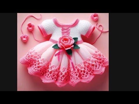 كروشيه طريقه عمل فستان بناتي خطوه خطوه مناسب للسبوع فستان فرح وطريقته لاي مقاس كروشيه حبيبه