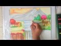 beautiful scenery drawing for kids