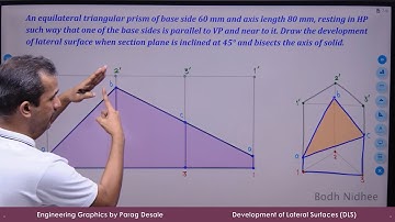 DLS Ex.1 Triangular Prism l Engineering Graphics I Development of Solids