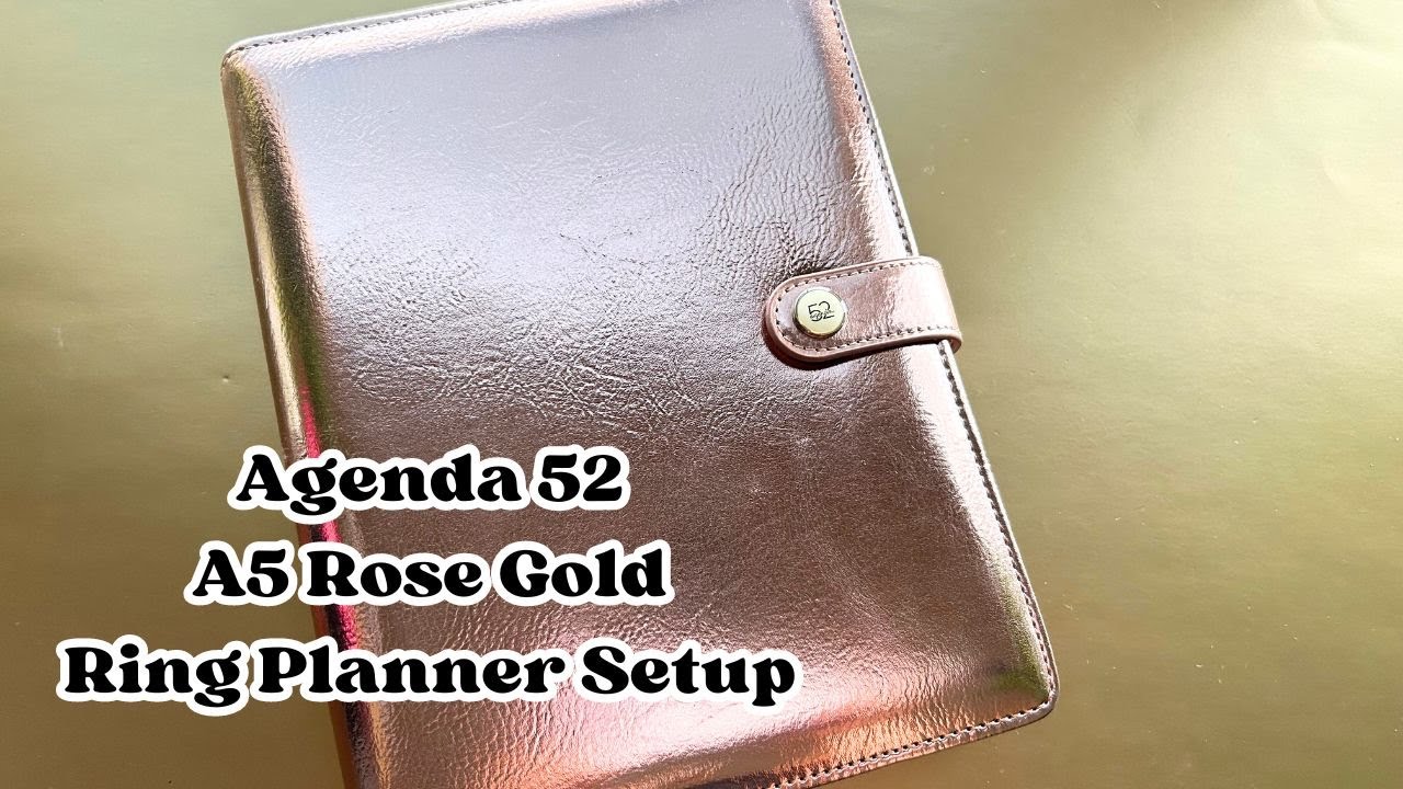 Agenda 52 Rose Gold A5 Rings Planner Setup! 