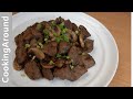 Steak Bites  With  Mushrooms  Recipe