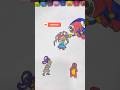 Poppy Playtime Pomni &amp; the prototype Correcting Challenge paper craft Game #shorts #viral