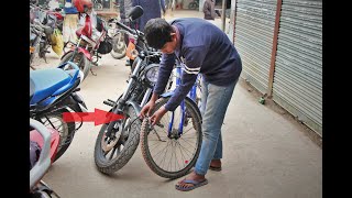 Cycle Lock With Public Bike   Crazy Reaction PRANK!