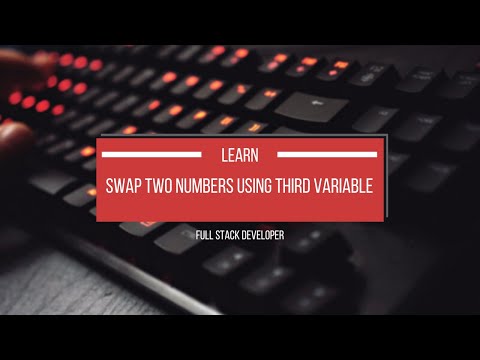 swap two numbers using third variable in c programming | in hindi