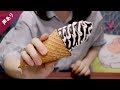 [ASMR] 囁きながら、パリッテを食べる！アイスの咀嚼音