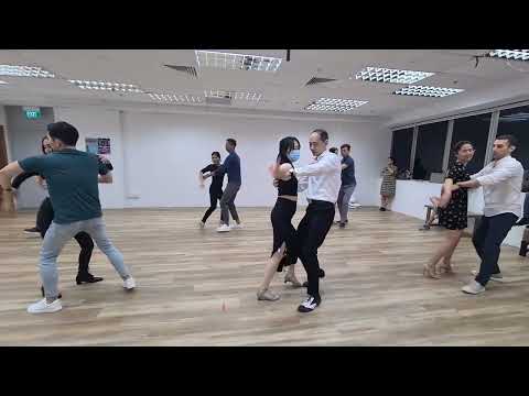 Caliente Dance Studio Singapore Bachata social dance class demo Chris Paradise - Bartender XXX