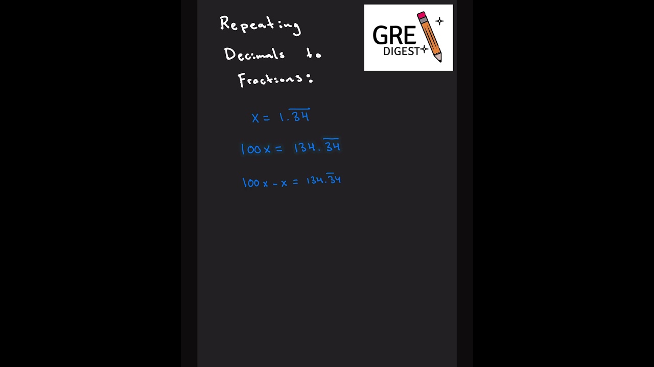 GRE digest - repeating decimal to fractions