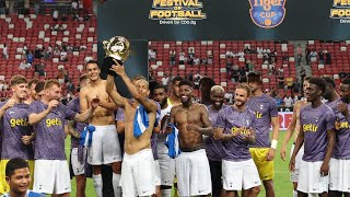 Tottenham Hotspur Lifting Trophy In Singapore