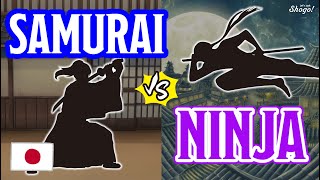 What are the 3 differences between Samurai & Ninja? Who is STRONGER; Bushi or Shinobi?