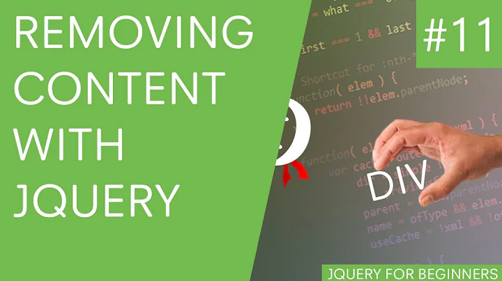 jQuery Tutorial for Beginners #11 - Removing Content